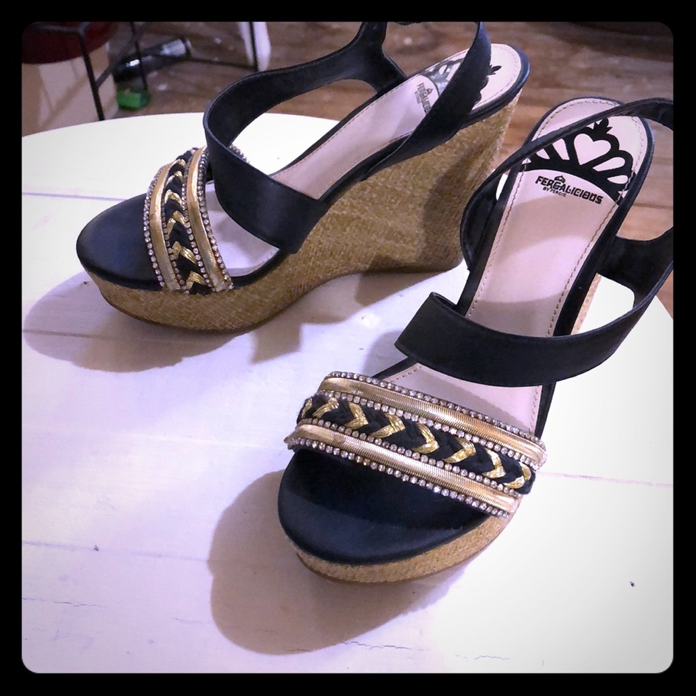 Black and Gold Wedges